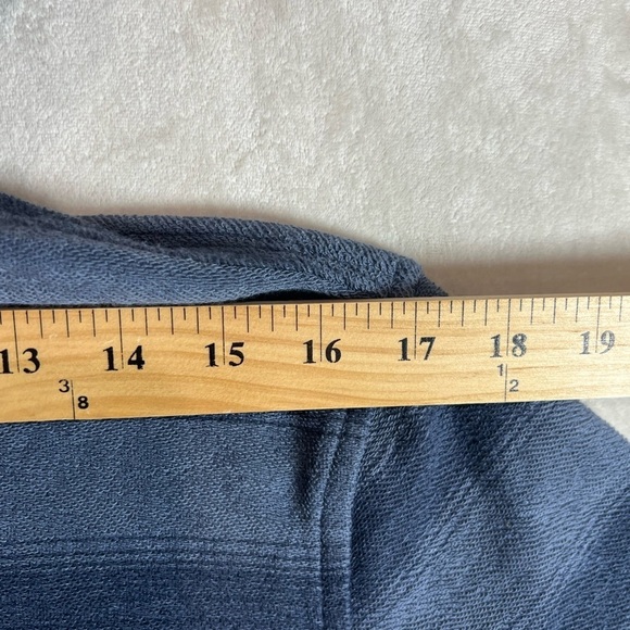 Travis Mathew Size Small Cotton Blend Hooded Blue Button Front Sweater Golf EUC - Picture 11 of 12